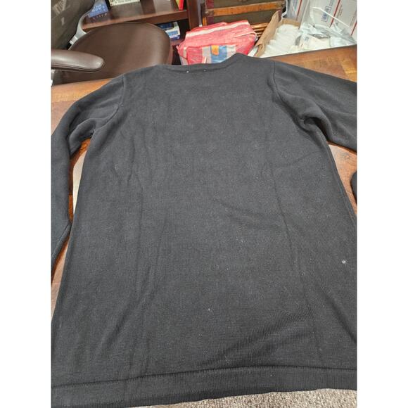 NWOT Vintage Sergenti Beaded Christmas Tree Holiday Sweater Gold Silver XL Black - Picture 5 of 7